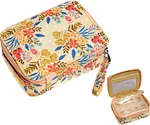 Each compartment can store multiple pills for daily uses. The pill box with a floral fabric case keeps your pills organized and safe. Great to help keep tracking and reminding you to maintain a medication regimen.